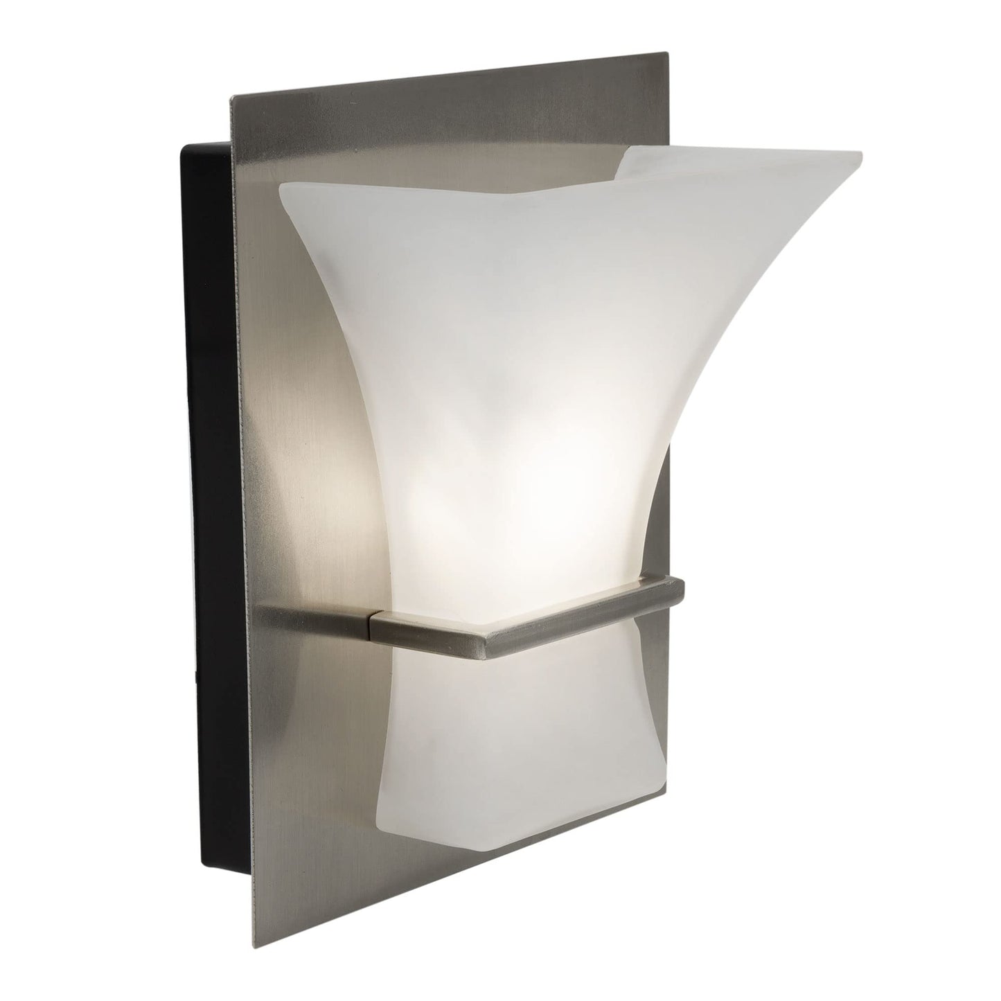 RecPro 12V LED RV Wall Light, Frosted Glass Sconce, Model RP-1447, White