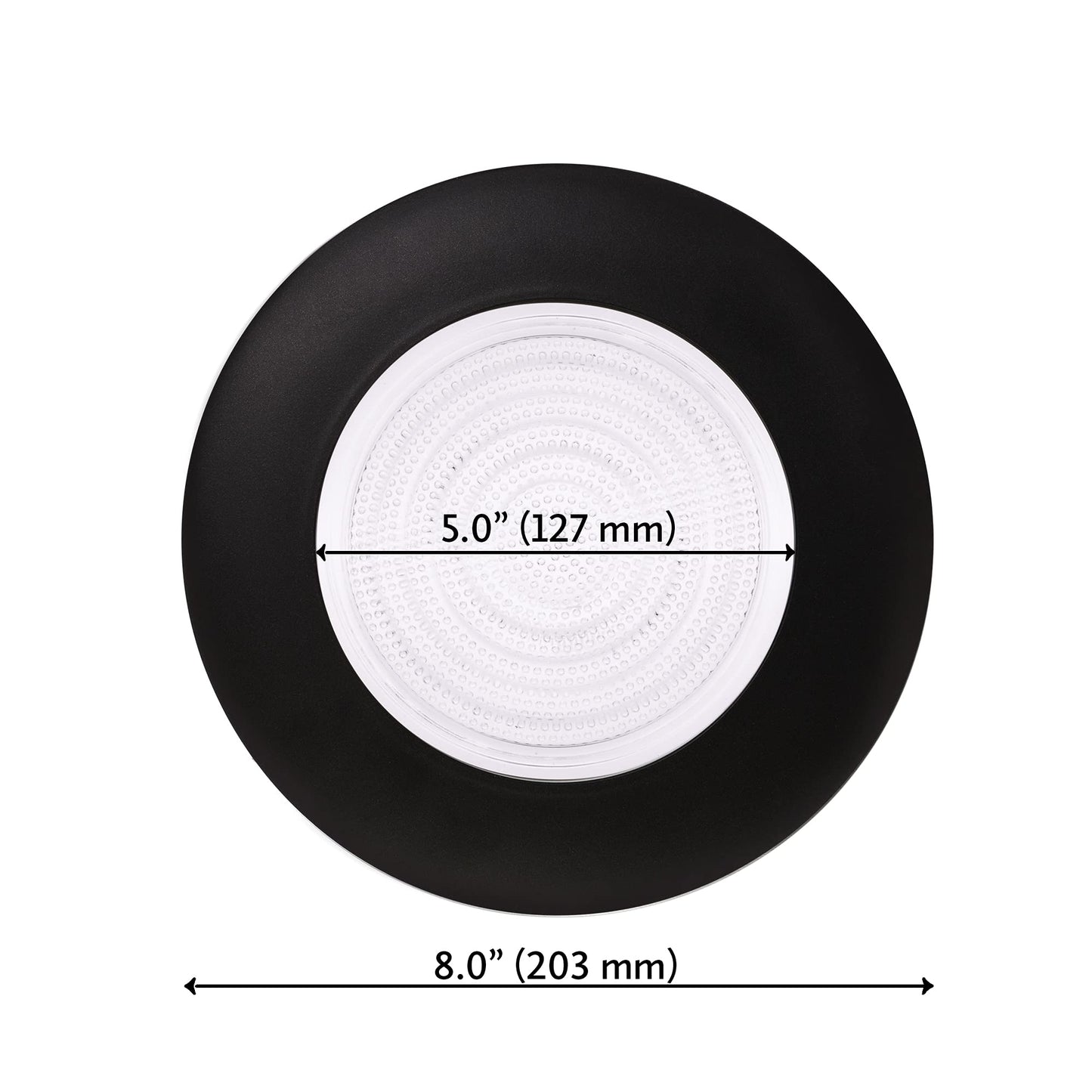 PROCURU 6-Inch Shower Trim, Oil-Rubbed Bronze, Metal with Fresnel Glass, Model B6FLRB, Wet Location, 1-Pack