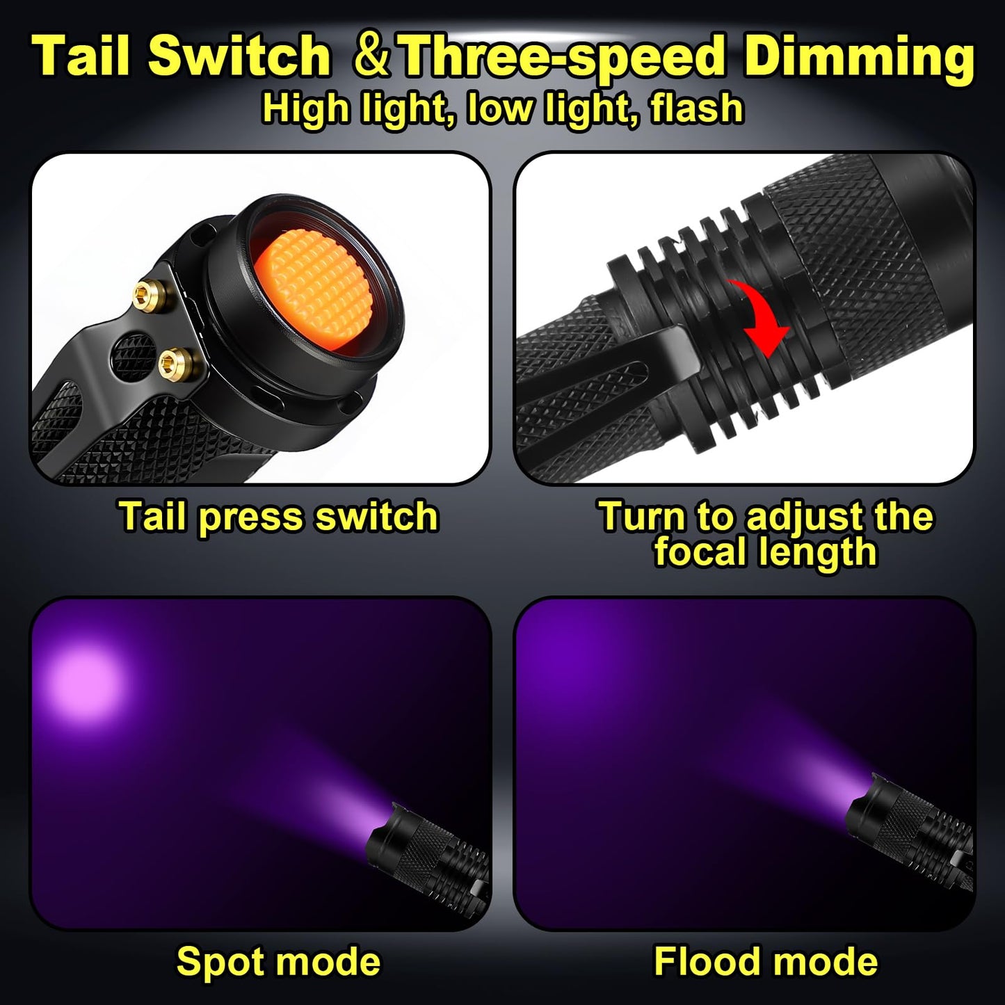 Tellegloww AC Leak Detector Tool Kit with UV Light & Oil Dye Detection, Model QMF-Tellegloww-1247