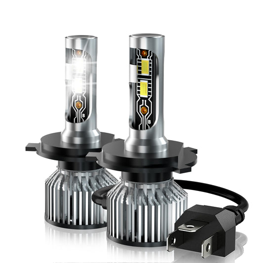 TXBILMOO 9003 High Low Beam Halogen Headlight Bulbs, 24000LM, Aluminum, White, for Honda CR-V 2007-2014, Pack of