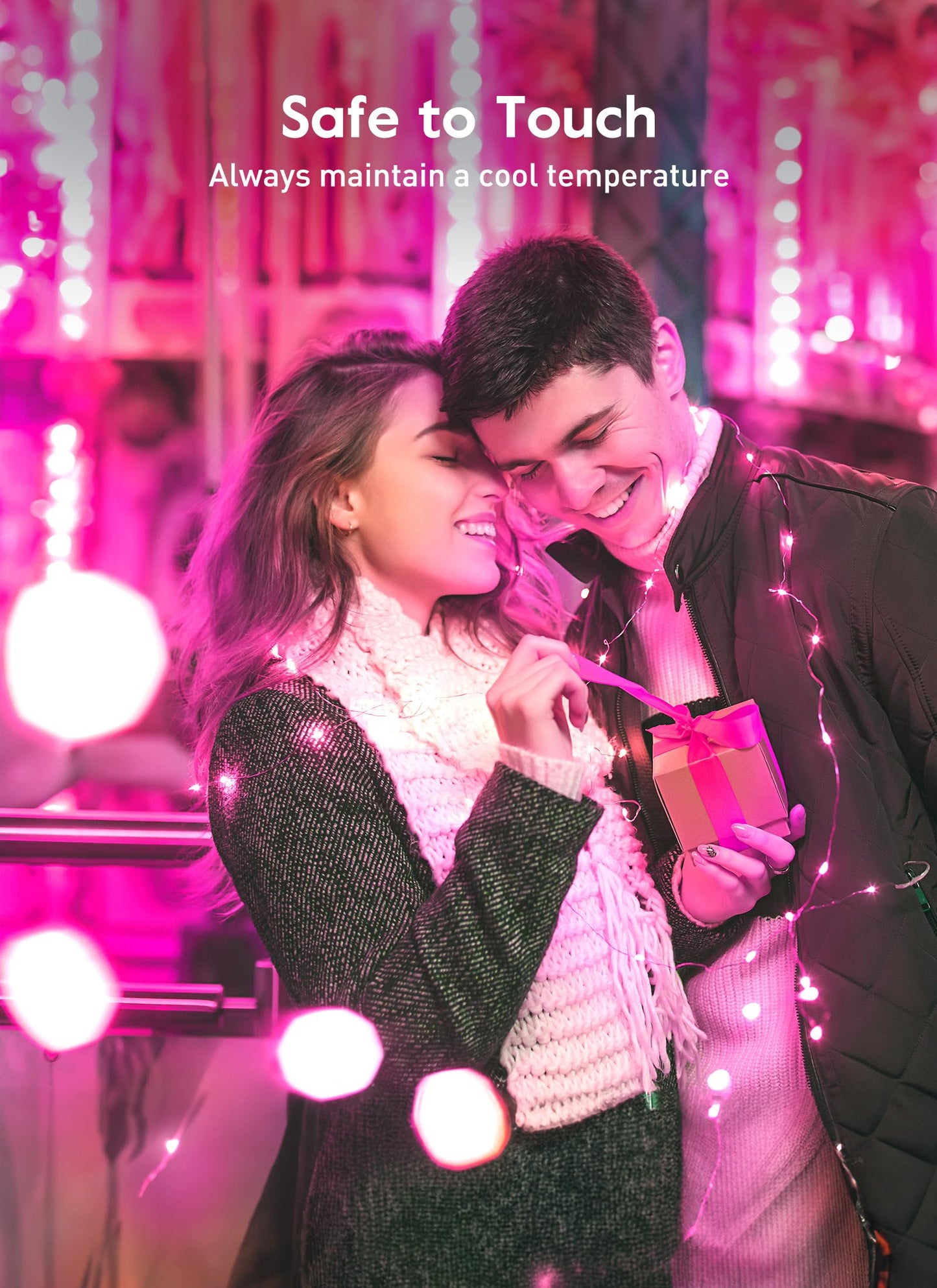 Minetom USB Fairy Lights, 33ft 100 LEDs, Waterproof, 8 Modes, Pink, Copper, Ideal for Valentines Day, Wedding, Christmas Decoration